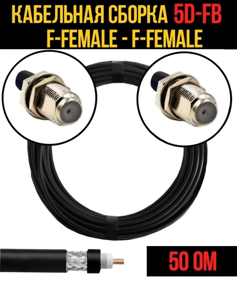 Кабельная сборка 5D-FB (F-female - F-female), 20 метров